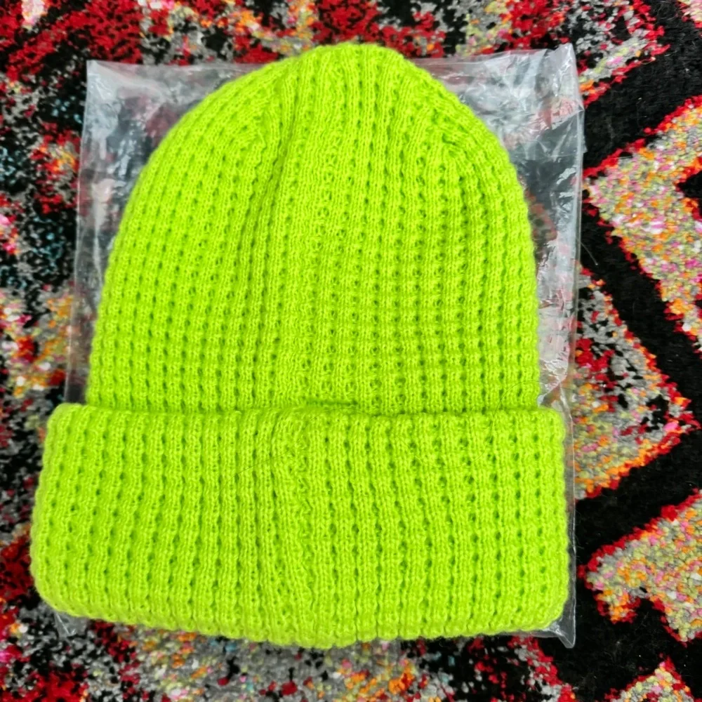 Free People Cool Down Beanie in Lime - Picture 3 of 3